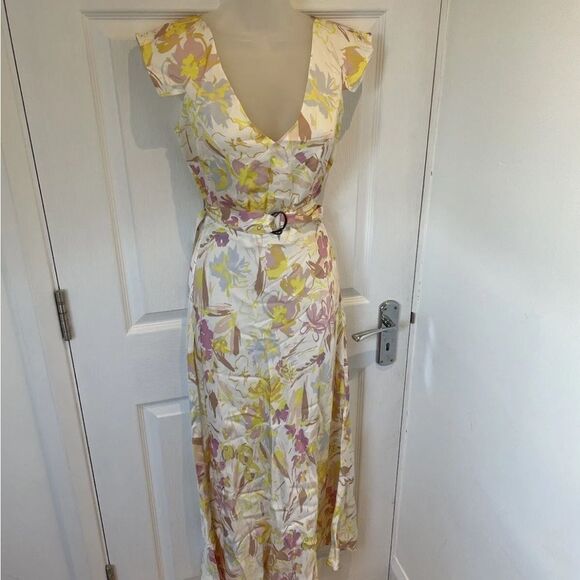 TED BAKER LONDON Necole Floral Belted Maxi Dress NEW size 0 - Picture 9 of 16